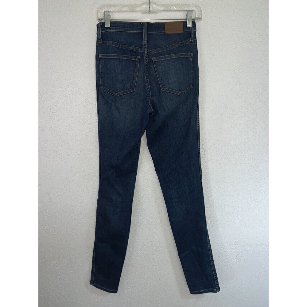 Madewell Women's 10" High Rise Skinny Jeans Zip Fly Medium Wash Size 26t Tall X - Picture 3 of 7